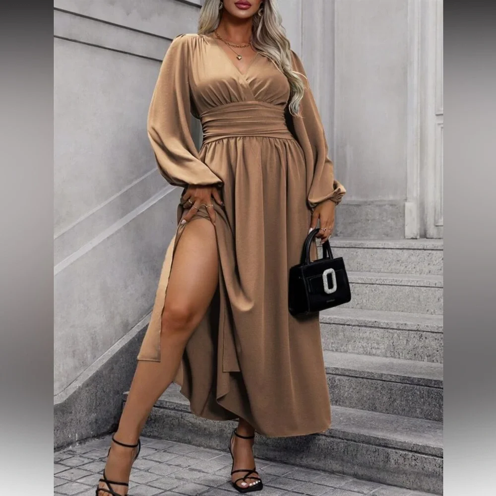 Elegant Dusty Pink Maxi Dress